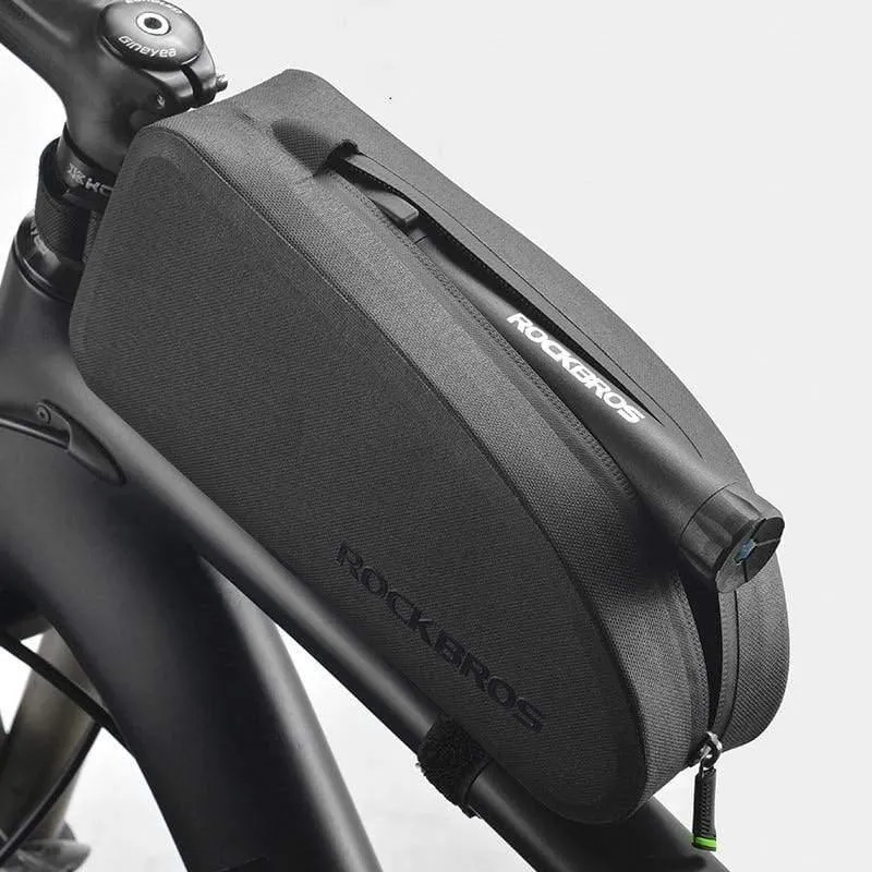 Fahrradtaschen Wasserdicht Radfahren Top Vorderrohr Rahmentasche Große Kapazität MTB Rennrad Pannier Schwarz Fahrradzubehör