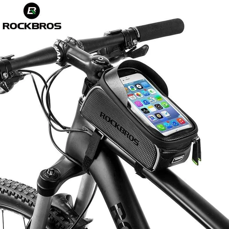 MTB Rennrad Fahrradtaschen Wasserdicht Touchscreen Radfahren Top Vorderrohr Rahmentaschen 6.0 Telefonkasten Fahrradzubehör