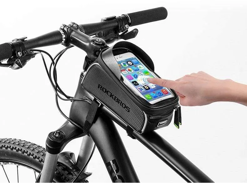 MTB Rennrad Fahrradtaschen Wasserdicht Touchscreen Radfahren Top Vorderrohr Rahmentaschen 6.0 Telefonkasten Fahrradzubehör
