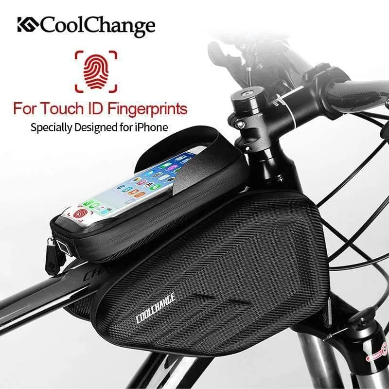 Wasserdichte Fahrradtasche Rahmen Vorderkopf Oberrohr Fahrradtasche Double IPouch 6.2 Zoll Touchscreen Fahrradtasche Zubehör