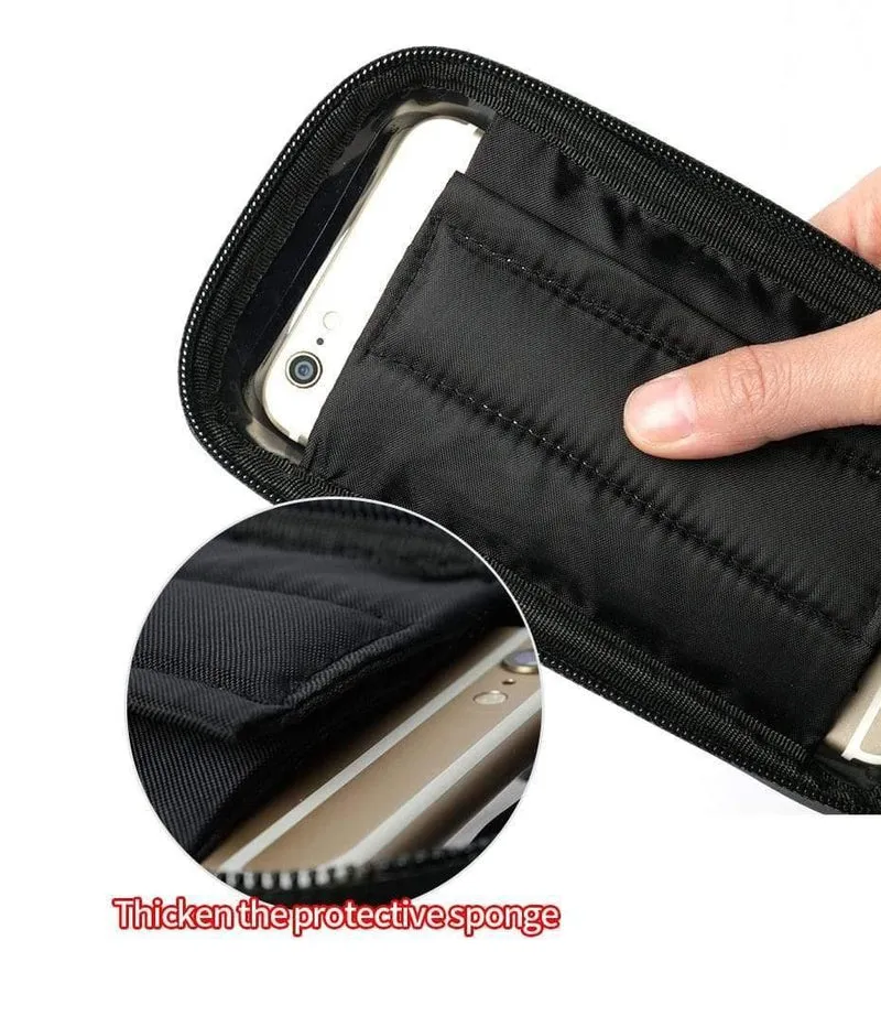 Wasserdichte Fahrradtasche Rahmen Vorderkopf Oberrohr Fahrradtasche Double IPouch 6.2 Zoll Touchscreen Fahrradtasche Zubehör