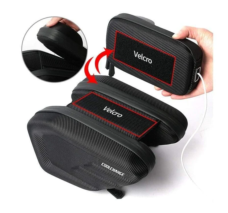 Wasserdichte Fahrradtasche Rahmen Vorderkopf Oberrohr Fahrradtasche Double IPouch 6.2 Zoll Touchscreen Fahrradtasche Zubehör
