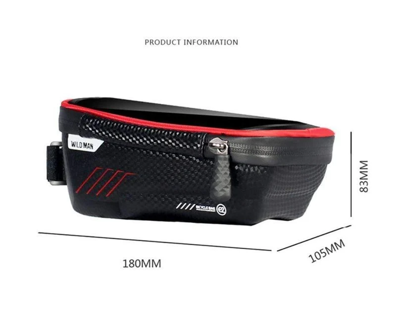 Mountainbike Tasche Regendicht Wasserdichte Mtb Front Tasche 6.2 zoll Handy Fall Fahrrad Oberrohr Tasche Radfahren Zubehör