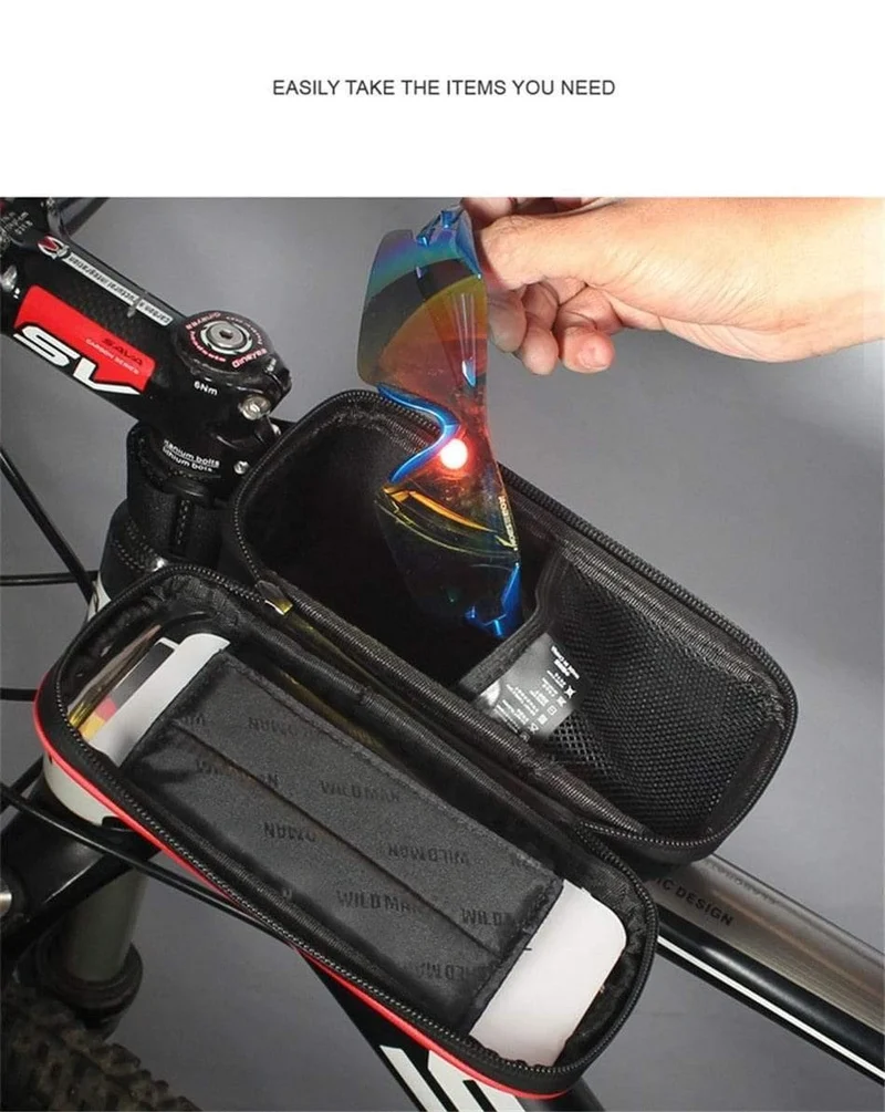 Mountainbike Tasche Regendicht Wasserdichte Mtb Front Tasche 6.2 zoll Handy Fall Fahrrad Oberrohr Tasche Radfahren Zubehör