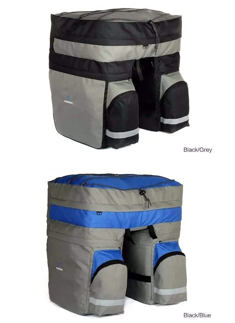 60L MTB Fahrradträger Tasche Gepäckträger Fahrrad Stamm Tasche Gepäck Pannier Rücksitz Doppel Seite Radfahren Fahrrad Tasche 14590
