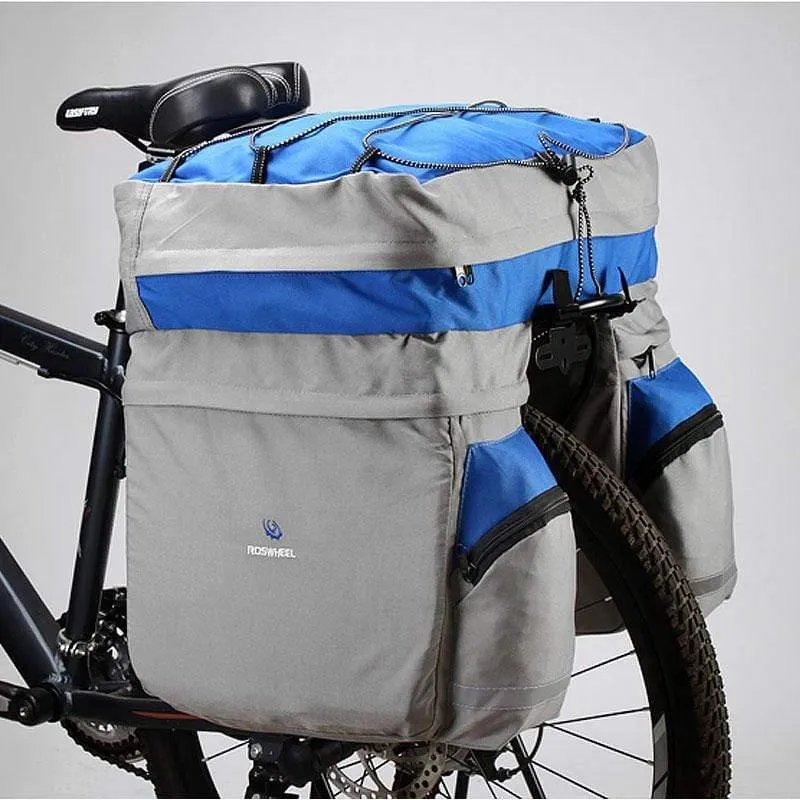 60L MTB Fahrradträger Tasche Gepäckträger Fahrrad Stamm Tasche Gepäck Pannier Rücksitz Doppel Seite Radfahren Fahrrad Tasche 14590