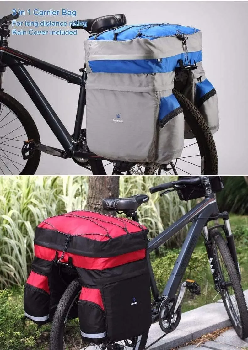60L MTB Fahrradträger Tasche Gepäckträger Fahrrad Stamm Tasche Gepäck Pannier Rücksitz Doppel Seite Radfahren Fahrrad Tasche 14590