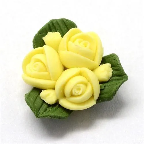 50 Stück handgefertigte Porzellan-Blumen-Cabochons, Porzellan-Tonperlen, DIY-Schmuckherstellung, ca. 15.5–17.5 mm lang, 15–17 mm breit, 8–9 mm dick