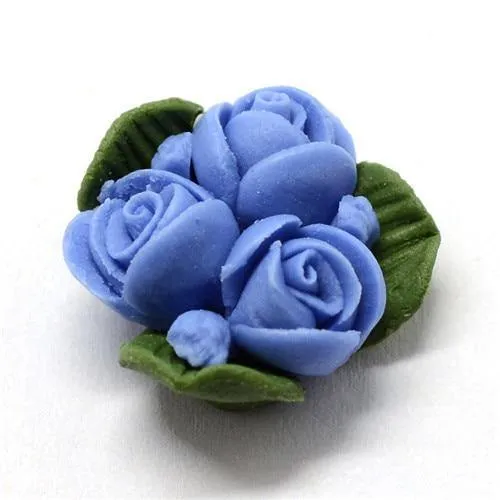 50 Stück handgefertigte Porzellan-Blumen-Cabochons, Porzellan-Tonperlen, DIY-Schmuckherstellung, ca. 15.5–17.5 mm lang, 15–17 mm breit, 8–9 mm dick