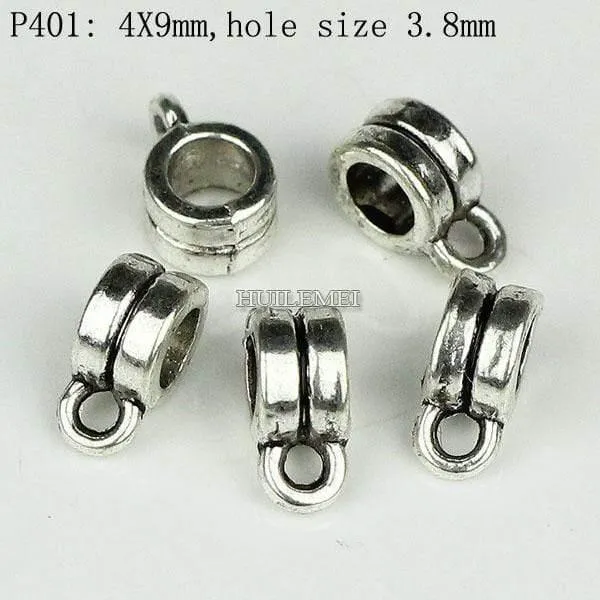 100pcs / lot Antike Silberne Farbe Charme Kaution Perlen Anhänger Clips Verschlüsse Steckverbinder Für Armband Halskette Schmuck, Die Entdeckungen