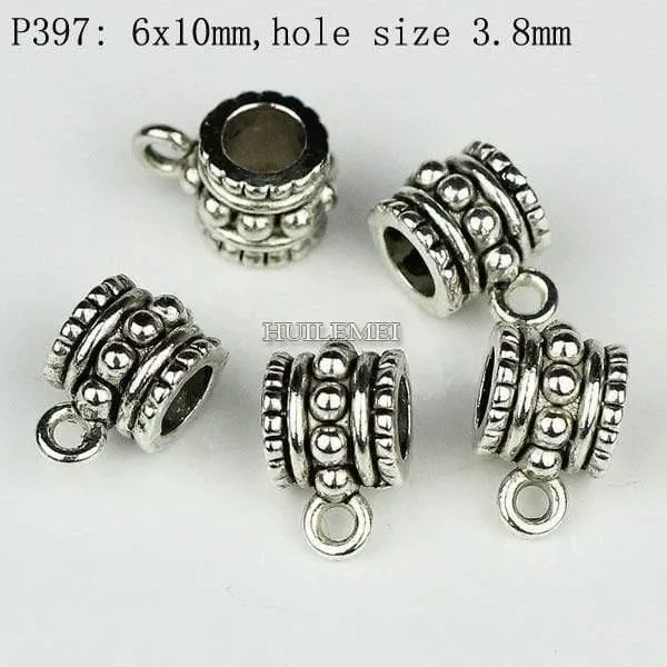 100pcs / lot Antike Silberne Farbe Charme Kaution Perlen Anhänger Clips Verschlüsse Steckverbinder Für Armband Halskette Schmuck, Die Entdeckungen