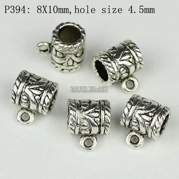 100pcs / lot Antike Silberne Farbe Charme Kaution Perlen Anhänger Clips Verschlüsse Steckverbinder Für Armband Halskette Schmuck, Die Entdeckungen