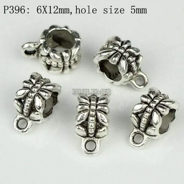 100pcs / lot Antike Silberne Farbe Charme Kaution Perlen Anhänger Clips Verschlüsse Steckverbinder Für Armband Halskette Schmuck, Die Entdeckungen