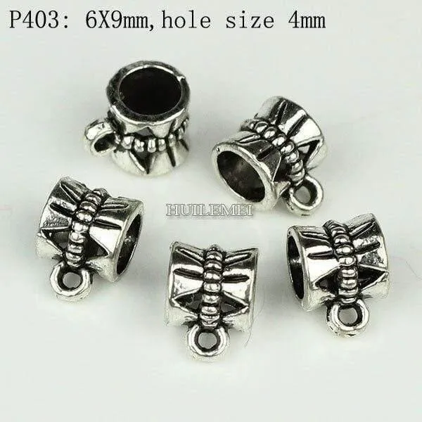 100pcs / lot Antike Silberne Farbe Charme Kaution Perlen Anhänger Clips Verschlüsse Steckverbinder Für Armband Halskette Schmuck, Die Entdeckungen