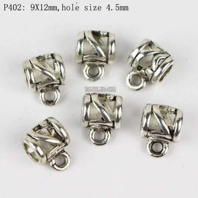 100pcs / lot Antike Silberne Farbe Charme Kaution Perlen Anhänger Clips Verschlüsse Steckverbinder Für Armband Halskette Schmuck, Die Entdeckungen