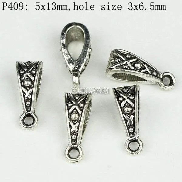 100pcs / lot Antike Silberne Farbe Charme Kaution Perlen Anhänger Clips Verschlüsse Steckverbinder Für Armband Halskette Schmuck, Die Entdeckungen