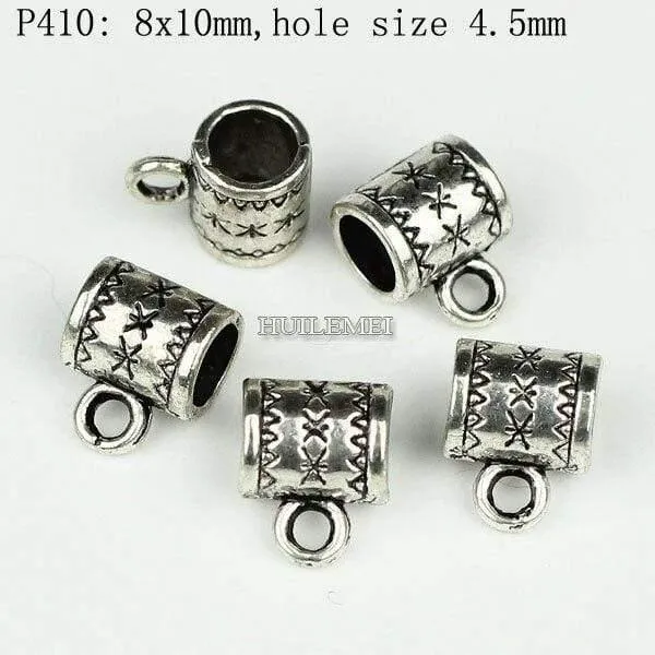 100pcs / lot Antike Silberne Farbe Charme Kaution Perlen Anhänger Clips Verschlüsse Steckverbinder Für Armband Halskette Schmuck, Die Entdeckungen