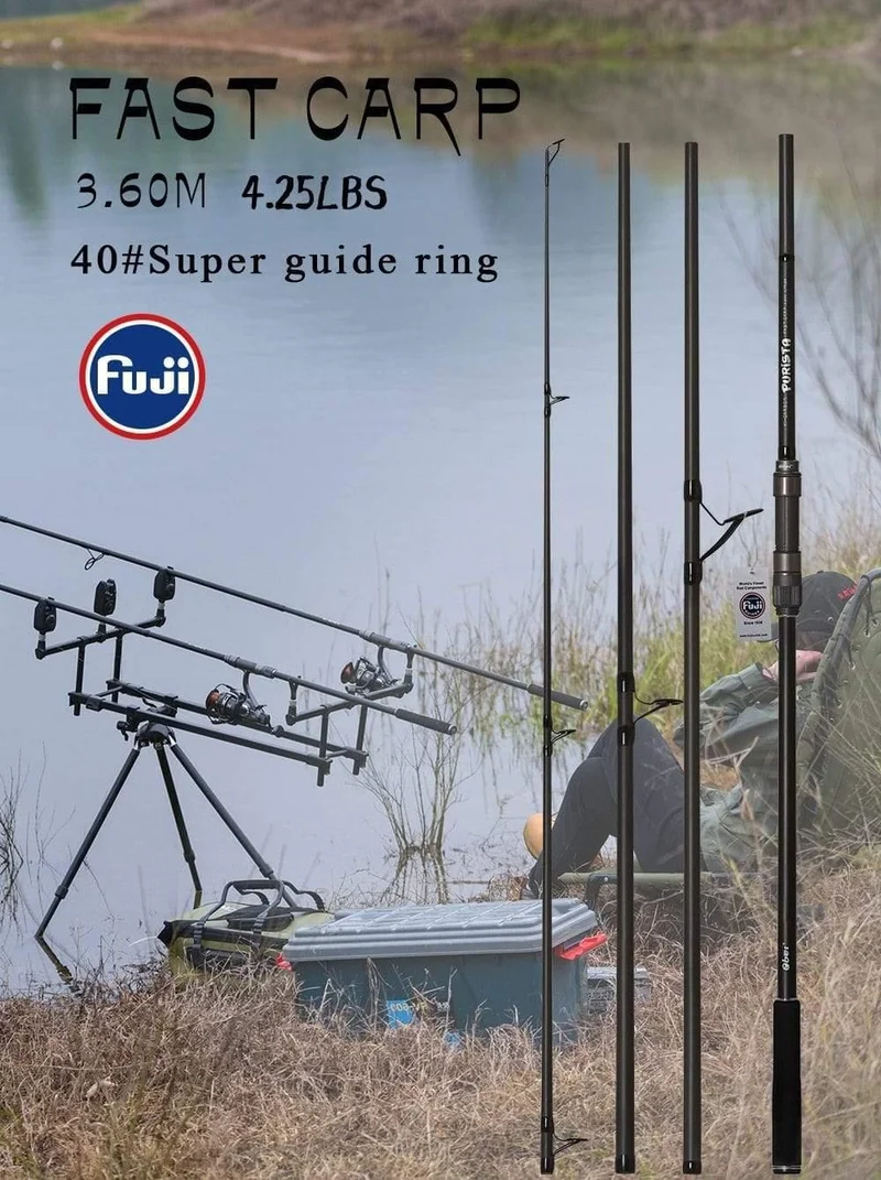 Karpfen angelrute Carbon Faser Fuji Spinning Rod pesca 4.25 lb power 40-160g 3.60 m Harte Pole Surf Rod