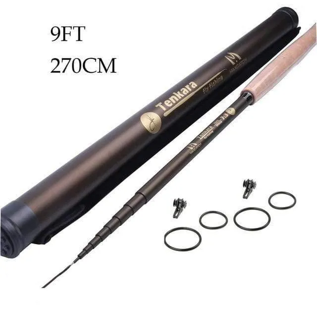 9/10/11//12/13FT Klassische Tenkara Fliegenfischen Rute 7:3 ACTION Super Leichte Traditionelle Tenkara Rute mit Hakenhalter