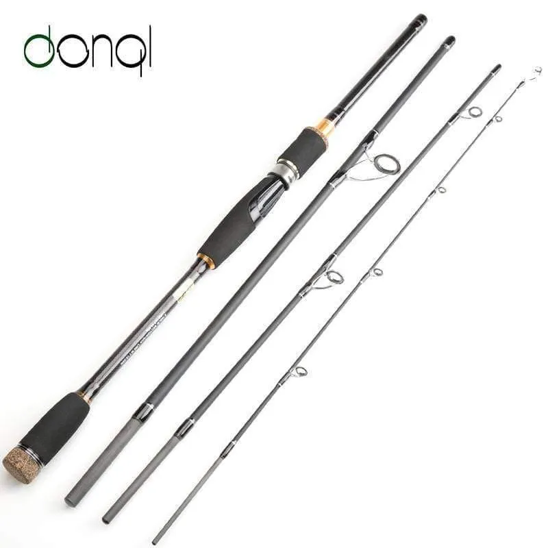 Carbon Angelrute 2.1 m 2.4 m 2.7 m 3.0 m 4 Abschnitt Spinning Casting Reise Köder Angelrute angelgerät Zubehör