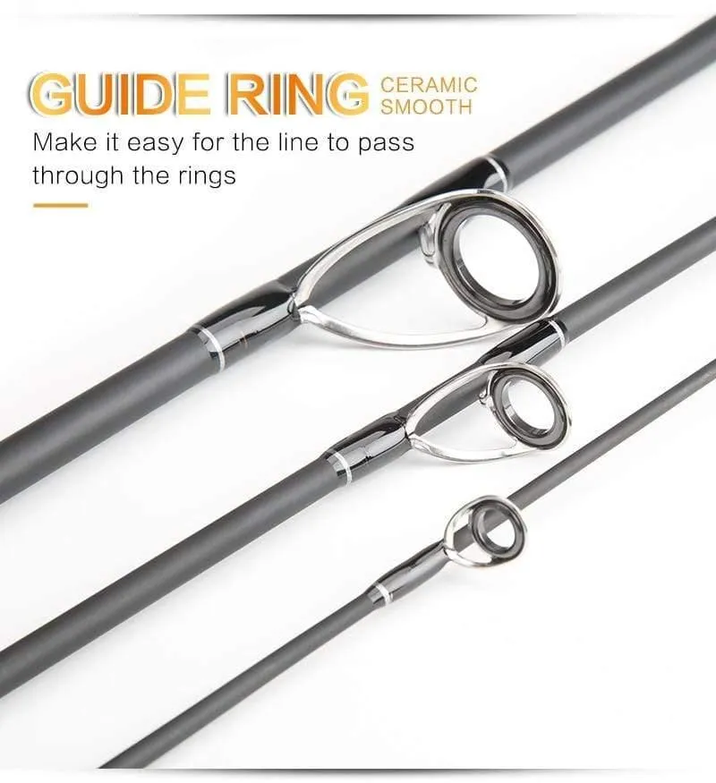Carbon Angelrute 2.1 m 2.4 m 2.7 m 3.0 m 4 Abschnitt Spinning Casting Reise Köder Angelrute angelgerät Zubehör