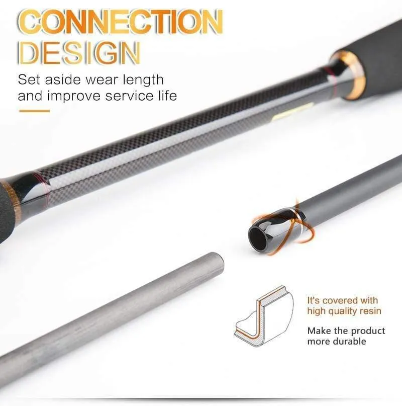 Carbon Angelrute 2.1 m 2.4 m 2.7 m 3.0 m 4 Abschnitt Spinning Casting Reise Köder Angelrute angelgerät Zubehör