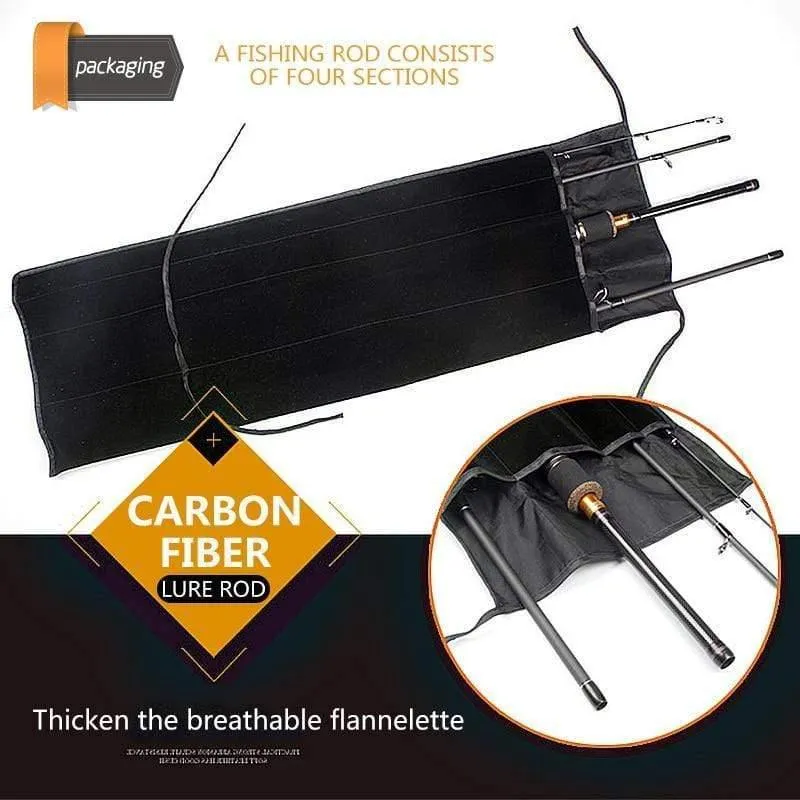 Carbon Angelrute 2.1 m 2.4 m 2.7 m 3.0 m 4 Abschnitt Spinning Casting Reise Köder Angelrute angelgerät Zubehör