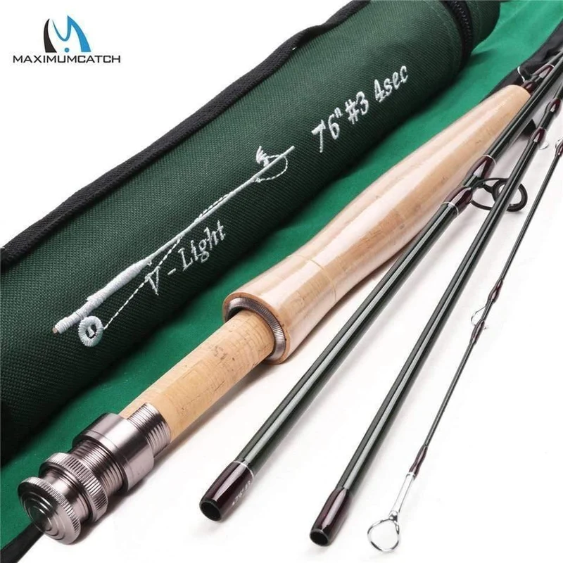 Small Stream Creek Fliegen Angelrute IM10 SK 30T Carbon Medium Fast Action mit Cordura Rohr Super Light Fly Rod