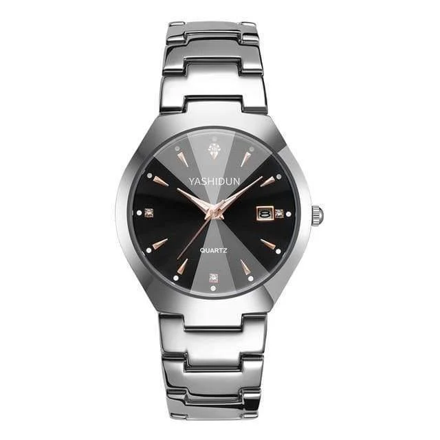 Uhr Männer und Frauen Rose Gold Quarzuhr Classic Unisex Edelstahl Liebhaber Armbanduhren Weihnachten Valentinstag Geschenke