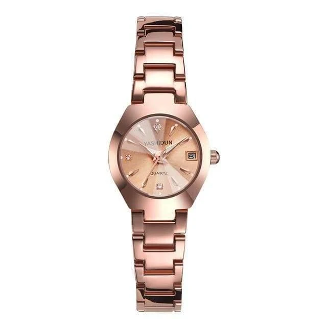 Uhr Männer und Frauen Rose Gold Quarzuhr Classic Unisex Edelstahl Liebhaber Armbanduhren Weihnachten Valentinstag Geschenke