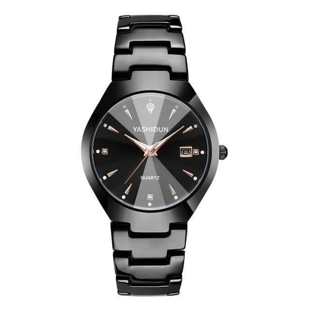 Uhr Männer und Frauen Rose Gold Quarzuhr Classic Unisex Edelstahl Liebhaber Armbanduhren Weihnachten Valentinstag Geschenke