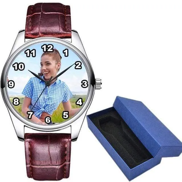 Benutzerdefinierte Foto Uhr DIY Uhren wasserdicht Unisex für Männer Frauen Liebhaber setzen Sie Ihr eigenes Bild personalisierte Geburtstagsgeschenk