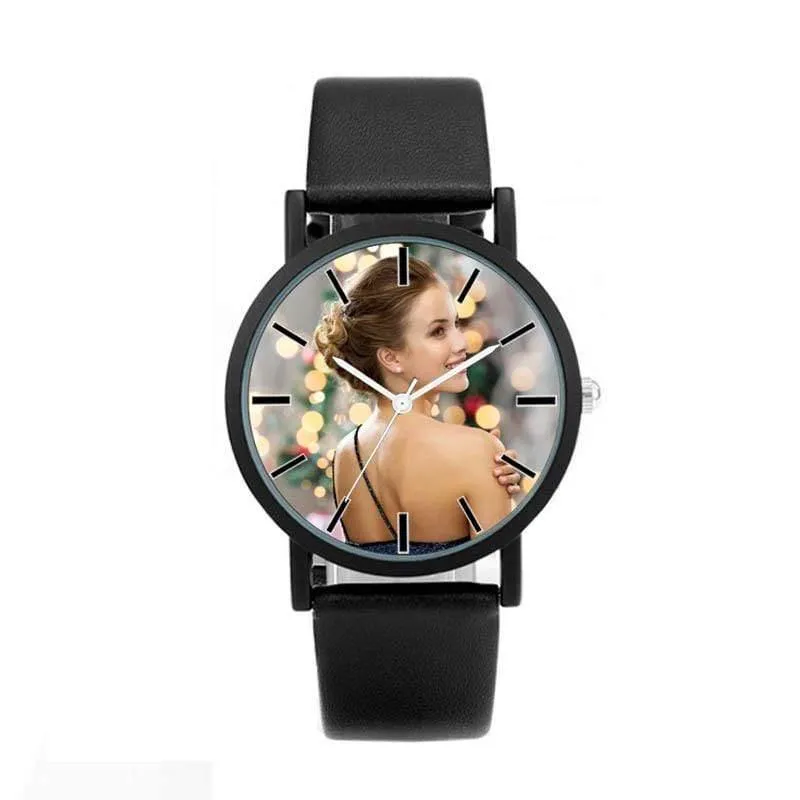 Drucken der Armbanduhr Customized watches logo design Geburtstagsgeschenk für das Bild des Liebhabers Passen Sie die Uhr an