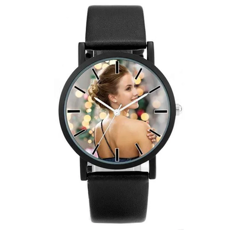 Drucken der Armbanduhr Customized watches logo design Geburtstagsgeschenk für das Bild des Liebhabers Passen Sie die Uhr an
