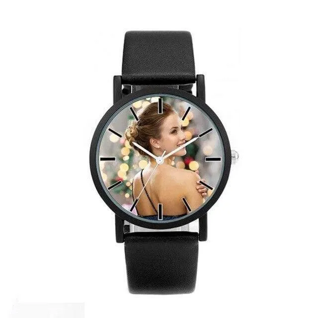 Drucken der Armbanduhr Customized watches logo design Geburtstagsgeschenk für das Bild des Liebhabers Passen Sie die Uhr an
