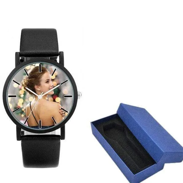 Drucken der Armbanduhr Customized watches logo design Geburtstagsgeschenk für das Bild des Liebhabers Passen Sie die Uhr an