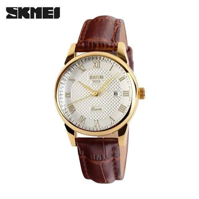 Uhrenliebhaber uhren frauen männer kleid uhren leder kleid armbanduhren mode lässig uhren gold xnumx / stück