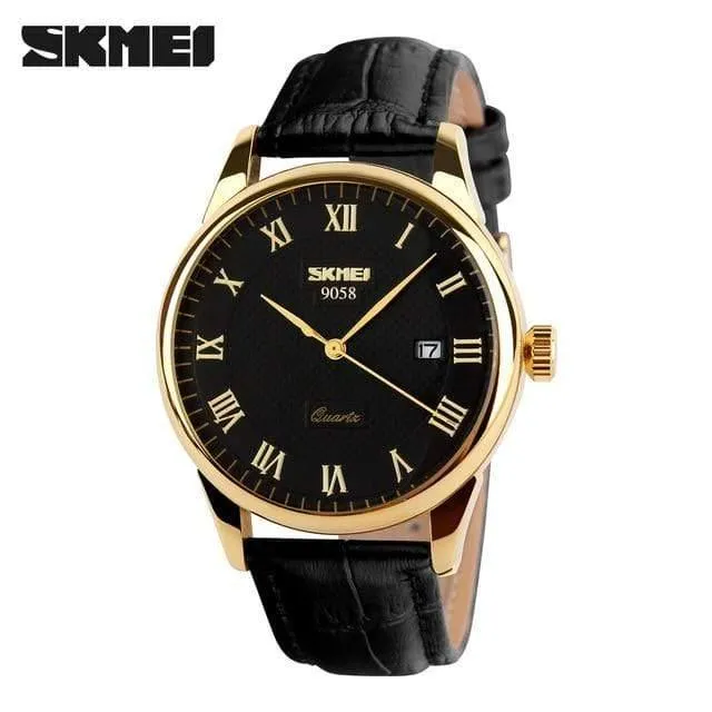 Uhrenliebhaber uhren frauen männer kleid uhren leder kleid armbanduhren mode lässig uhren gold xnumx / stück