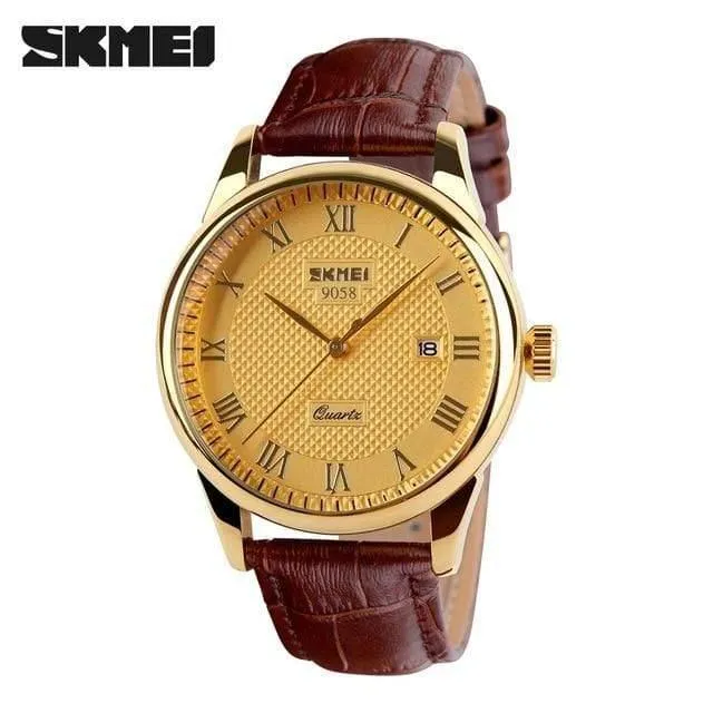 Uhrenliebhaber uhren frauen männer kleid uhren leder kleid armbanduhren mode lässig uhren gold xnumx / stück