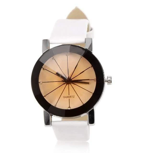Frauen Quarz Uhren Relogio Masculinos Mode Zifferblatt Zeit Männer Uhr Leder Kleid Runde Fall Stunde Liebhaber Uhr Bayan Kol Saat