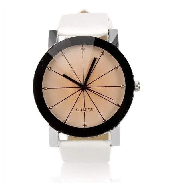 Frauen Quarz Uhren Relogio Masculinos Mode Zifferblatt Zeit Männer Uhr Leder Kleid Runde Fall Stunde Liebhaber Uhr Bayan Kol Saat