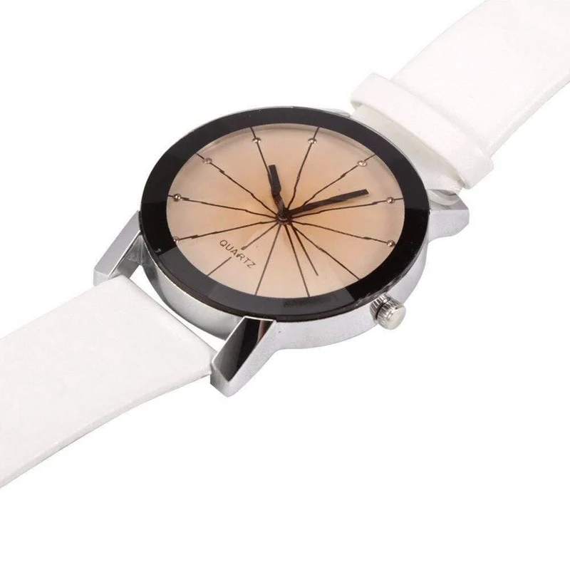 Frauen Quarz Uhren Relogio Masculinos Mode Zifferblatt Zeit Männer Uhr Leder Kleid Runde Fall Stunde Liebhaber Uhr Bayan Kol Saat