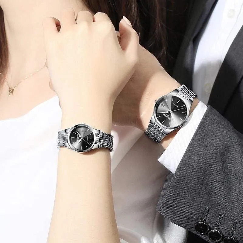 Watch Simple Business Damenuhren wasserdicht Herrenuhr schwarz ultradünne Liebhaber Uhr sevgili saati montre