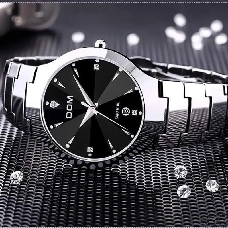 Männer Uhren Top Marke Luxus Quarz Mode Uhr Wolfram Stahl Wasserdichte Uhr Montre Frauen Uhr Casual liebhaber