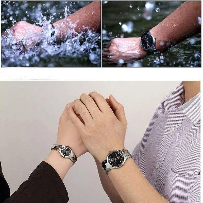 Männer Uhren Top Marke Luxus Quarz Mode Uhr Wolfram Stahl Wasserdichte Uhr Montre Frauen Uhr Casual liebhaber