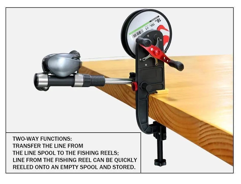 Angelschnurwickler Spooler System Maschine Baitcasting Rollenwickler Tragbare Aluminium Angelschnurwickler Rollenwickler Station