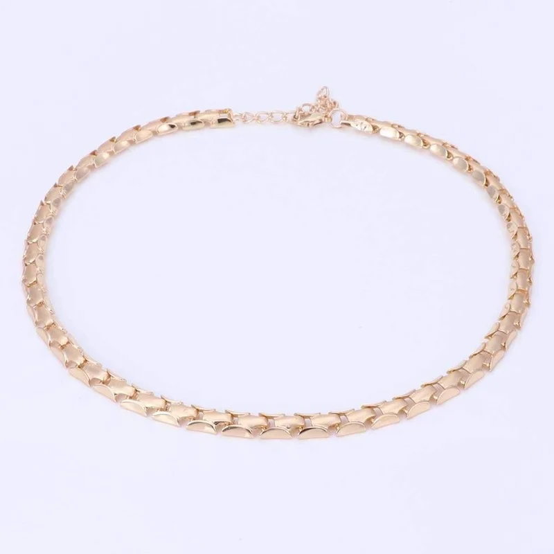 Schmuck-Set Exquisite Flash Dubai Gold Farbe Halskette Sets Nigerianischen Hochzeit Braut Günstige Großhandel