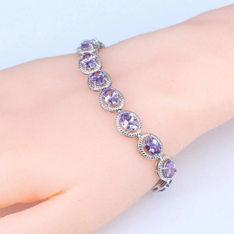 925 Silber Schmuck Sets Damen Hochzeit Schmuck Ohrringe Ring Armband Kostüm Halskette Set Geschenkbox