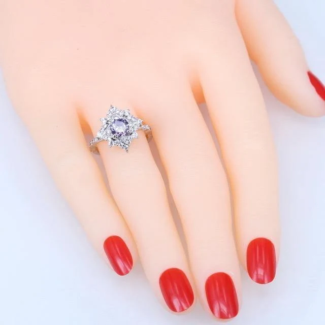 925 Silber Schmuck Sets Damen Hochzeit Schmuck Ohrringe Ring Armband Kostüm Halskette Set Geschenkbox