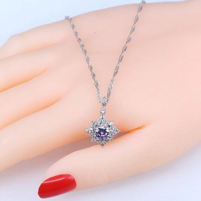925 Silber Schmuck Sets Damen Hochzeit Schmuck Ohrringe Ring Armband Kostüm Halskette Set Geschenkbox